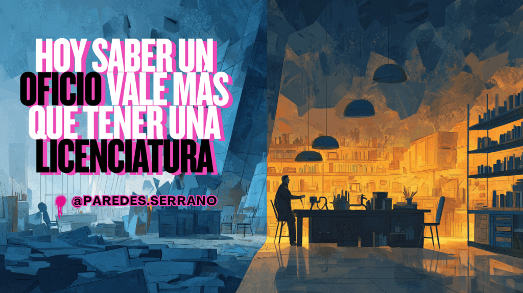 Hoy saber un oficio vale más que tener una&nbsp;licenciatura