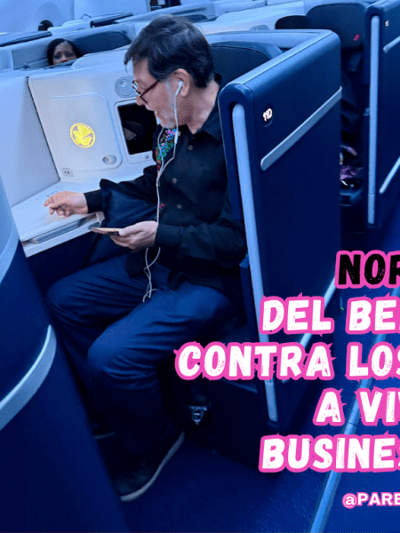 Noroña: del berrinche contra los privilegios a vivir en Business&nbsp;Class